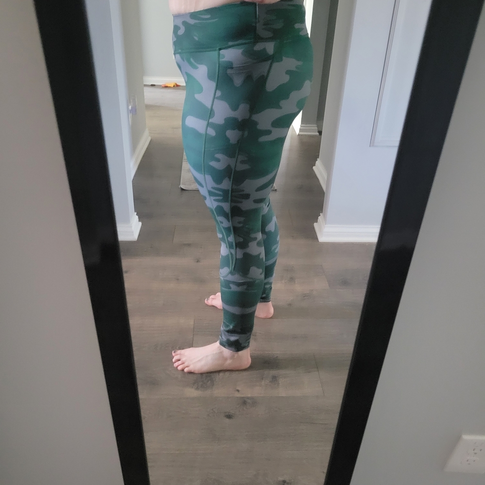 Feed Me Fight Me Green Camouflage Leggings